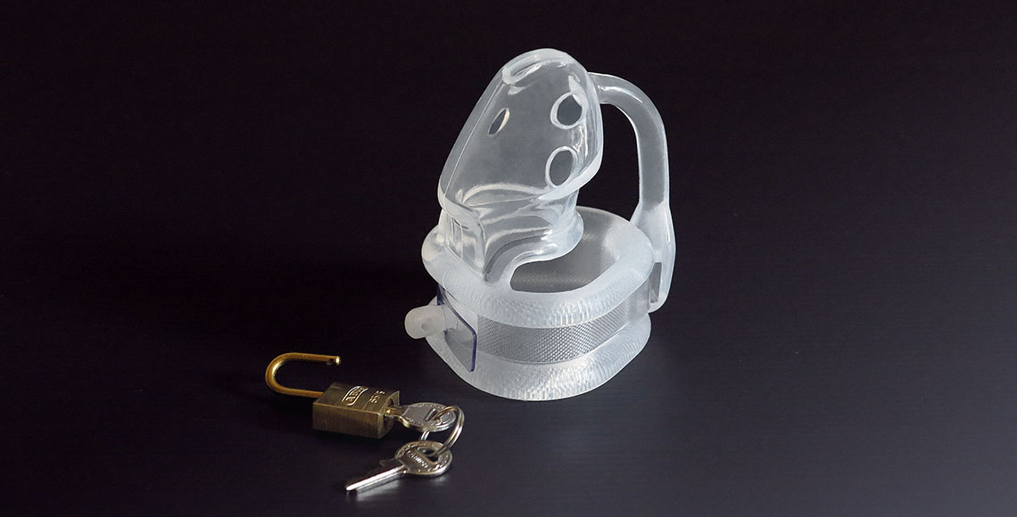 Cage de Chasteté Silicone Lock-a-Willy – Chaste Cage